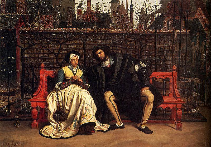 James Tissot Faust and Marguerite in the Garden oil painting picture